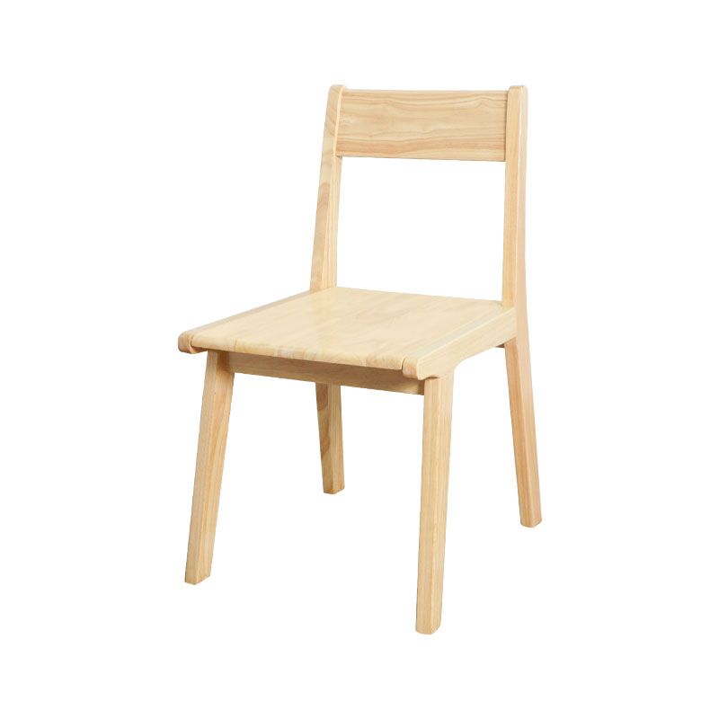 Contemporary Style Open Back Chair Wood Kitchen Dining Armless Chair