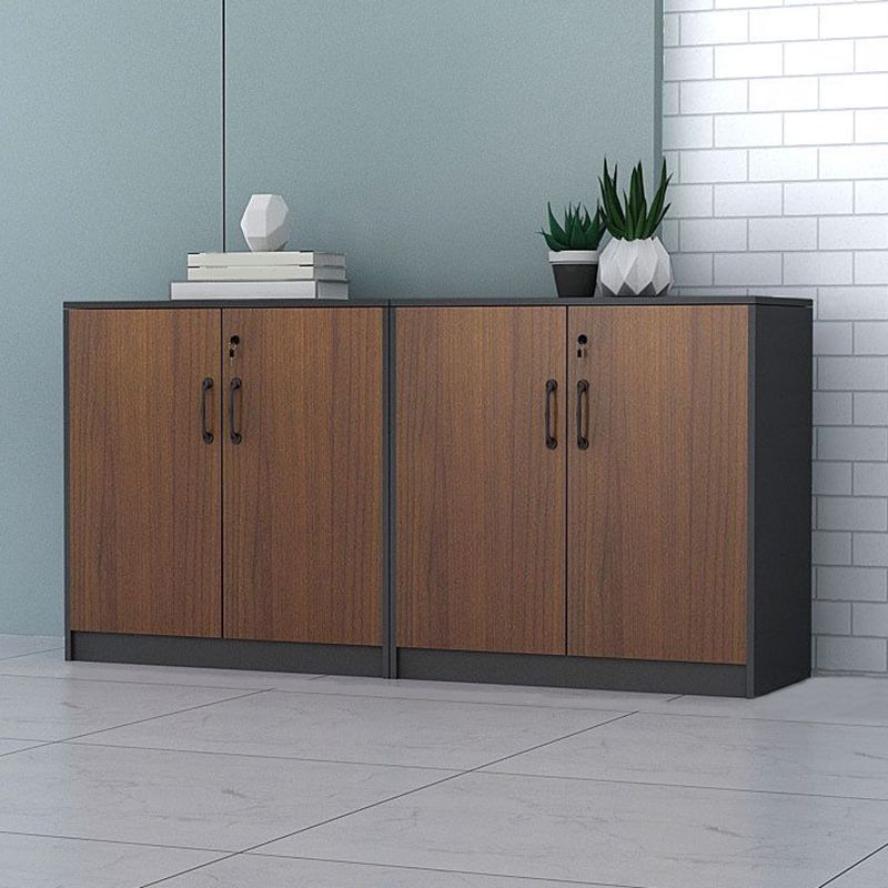 Contemporary File Cabinets Solid Wood Frame Horizontal File Cabinet with Key Lock