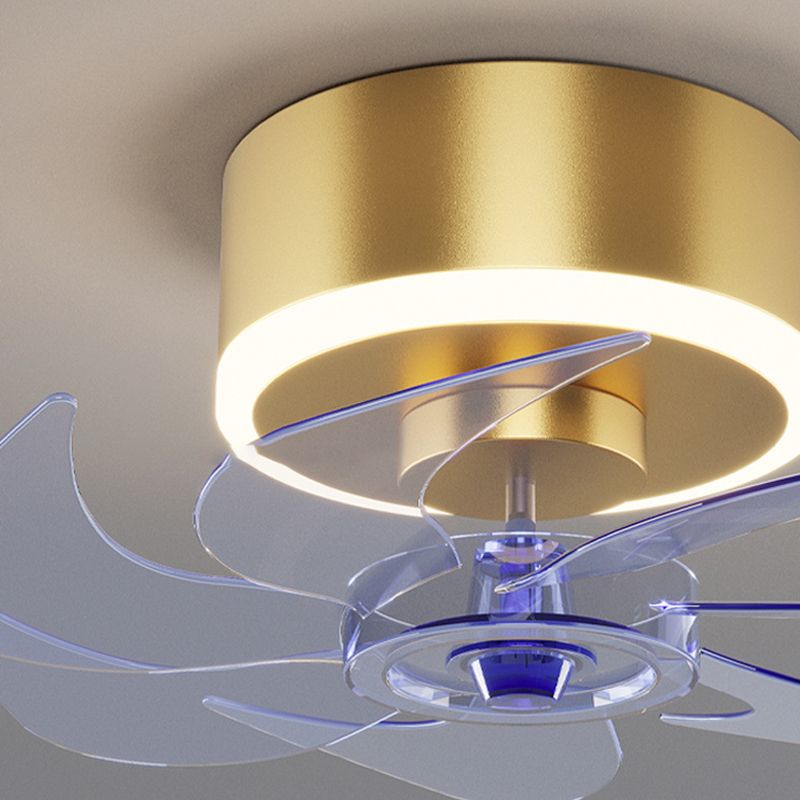 Metal Crown Ceiling Fan Lamp Modern Style LED Ceiling Light for Kids Bedroom