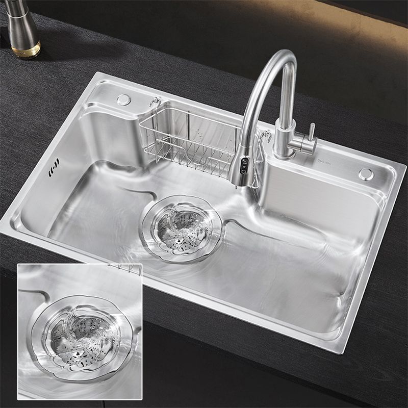 Contemporary Kitchen Sink Set Stainless Steel Friction Resistant Kitchen Sink Set