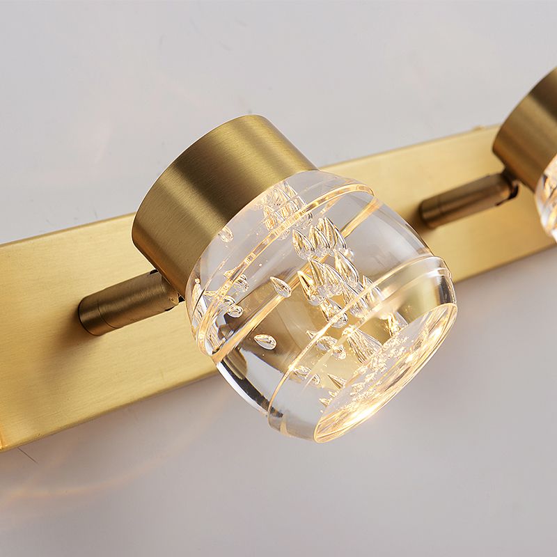 Mid-Century Luxury Style Circle Led Bathroom Vanity Light Fixtures Acrylic Vanity Wall Light Fixtures