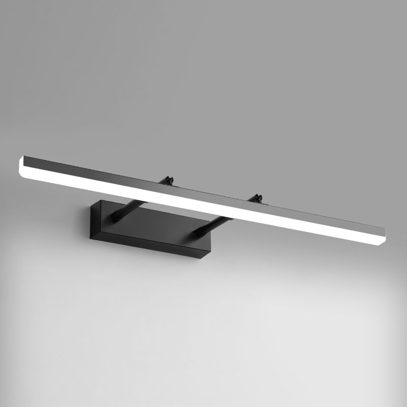 Modern Minimalist Style Linear Wall Mounted Vanity Lights Metal 1 Light Vanity Lighting Ideas for Bathroom