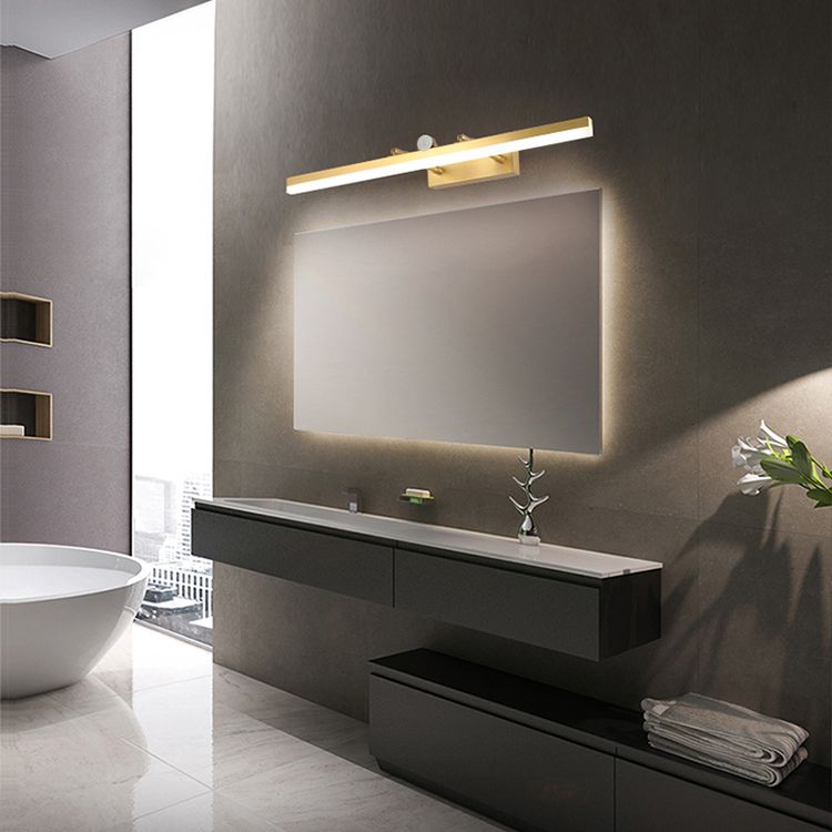 Style moderne de style luxueux rationalisé Vanity Lights Copper Vanity Wall Lighttures avec capteur intelligent