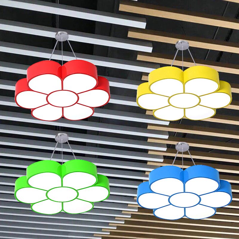 Bloem LED Hangende lamp Cartoon metalen klaslokaal plafond hanglamp