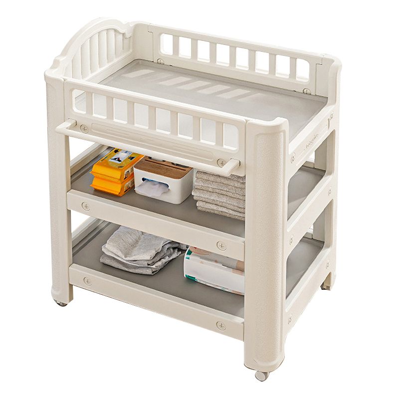 Modern Arch Top Baby Changing Table Safety Rails Changing Table With Shelf