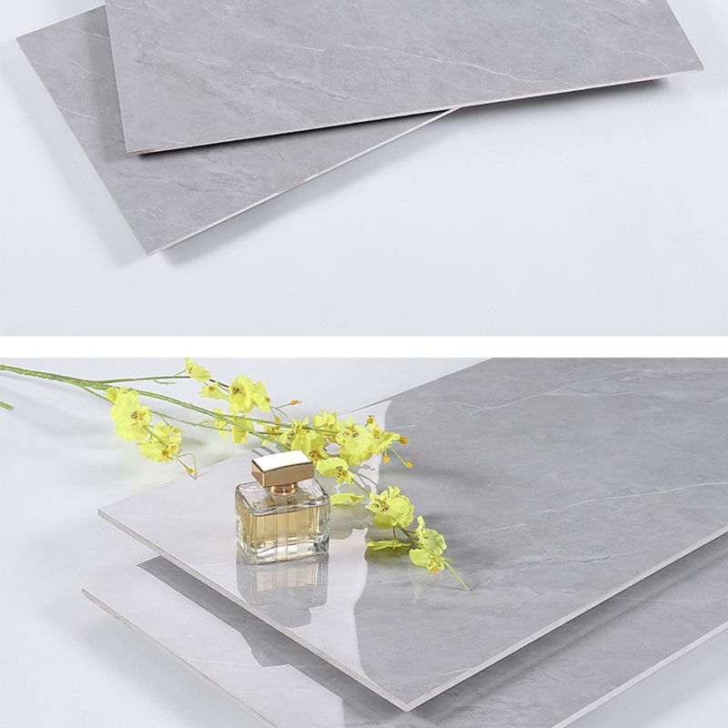 Marble Appearance Singular Tile Straight Edge Rectangular Floor Tile