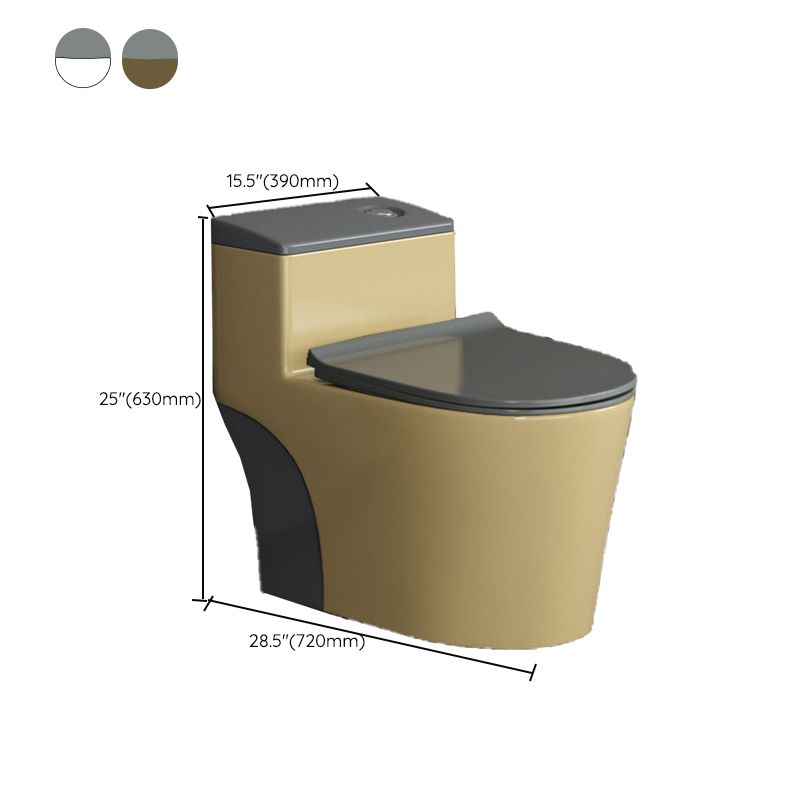 Traditional Ceramic Flush Toilet Seat Included Urine Toilet for Washroom