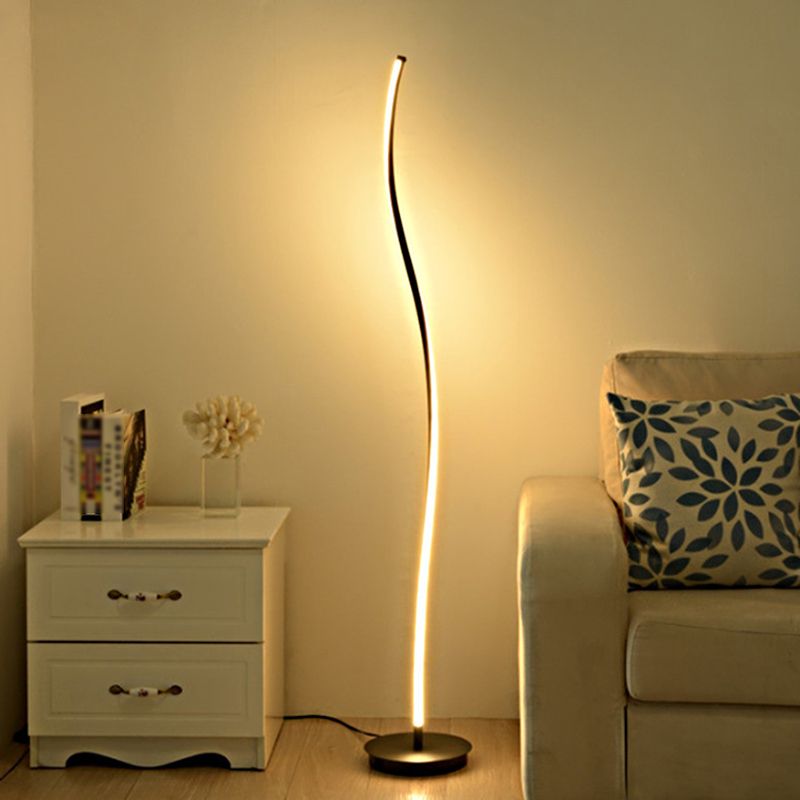 Twist Metal Floor Light Modern Style 1 Light  Floor Light Fixtures