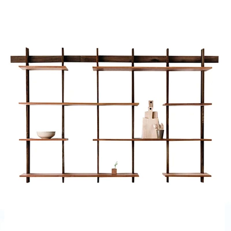 7.87"W Bookshelf Wall Mounted Industrial Style Bookcase for Study Room