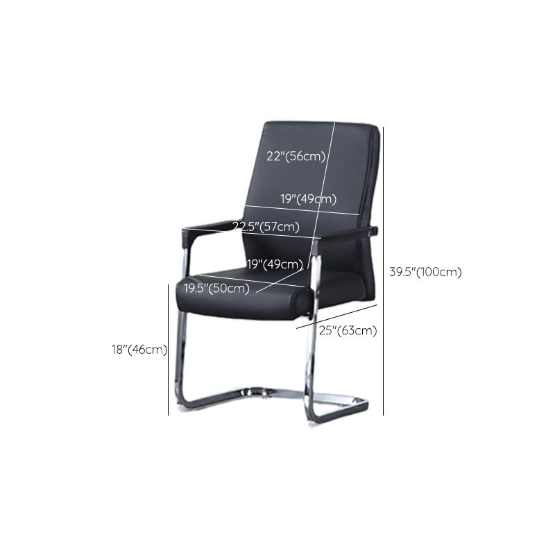 Contemporary Faux Leather Arm Chair Conference Mid-Back Office Chair