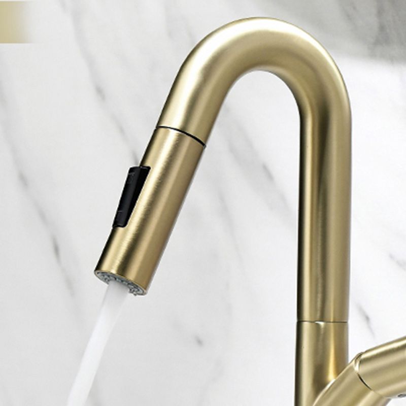 Knob Handle Pull Faucet Brass Deck Mounted Bathroom Sink Faucet