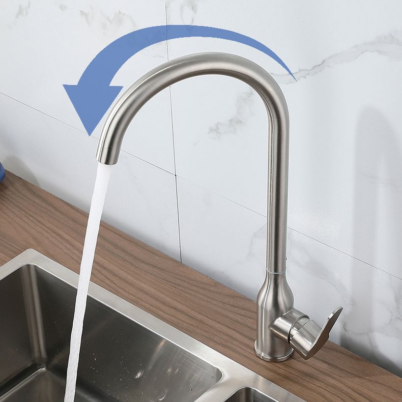 Contemporary Pull down Single Handle Standard Kitchen Faucet High Arch Water Filler