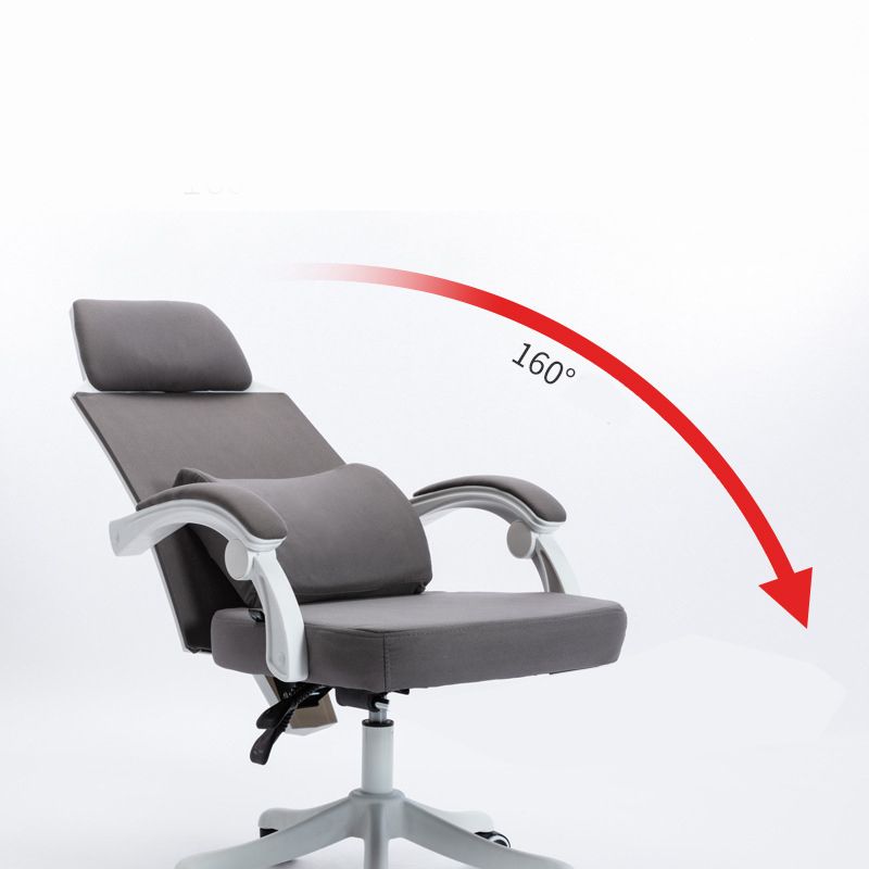 High Back Upholstered Office Chair Height-adjustable Padded Arms Chair with Headrest