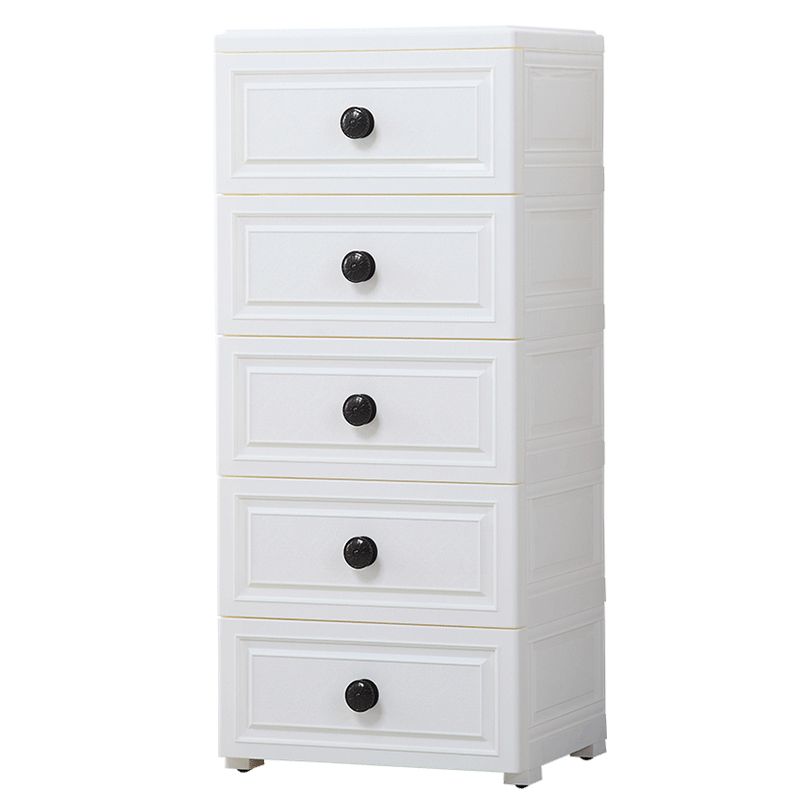 12.48 Inch Width Modern Nursery Dresser Chest Kids Nightstand with 5 Drawers