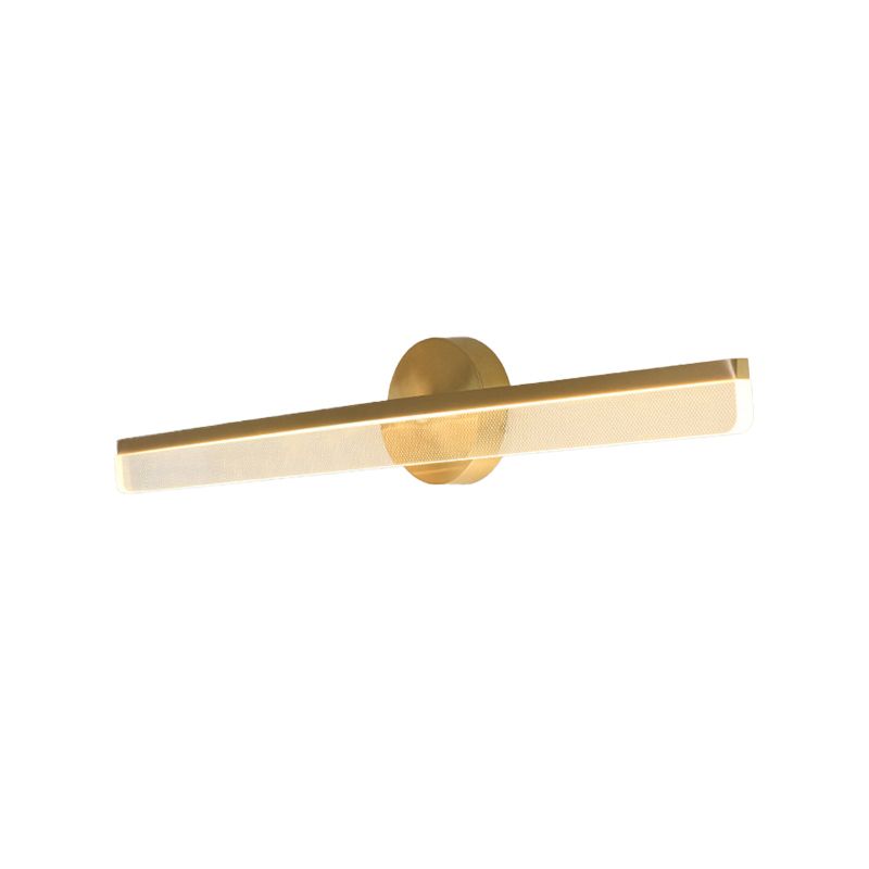 1 Light Wall Mount Light Fixture Modern Wall Mounted Lighting in Gold for Washroom