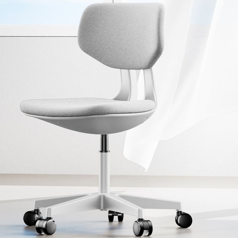 Modern Desk Chair Adjustable Seat Height Armless Office Chair with Wheels