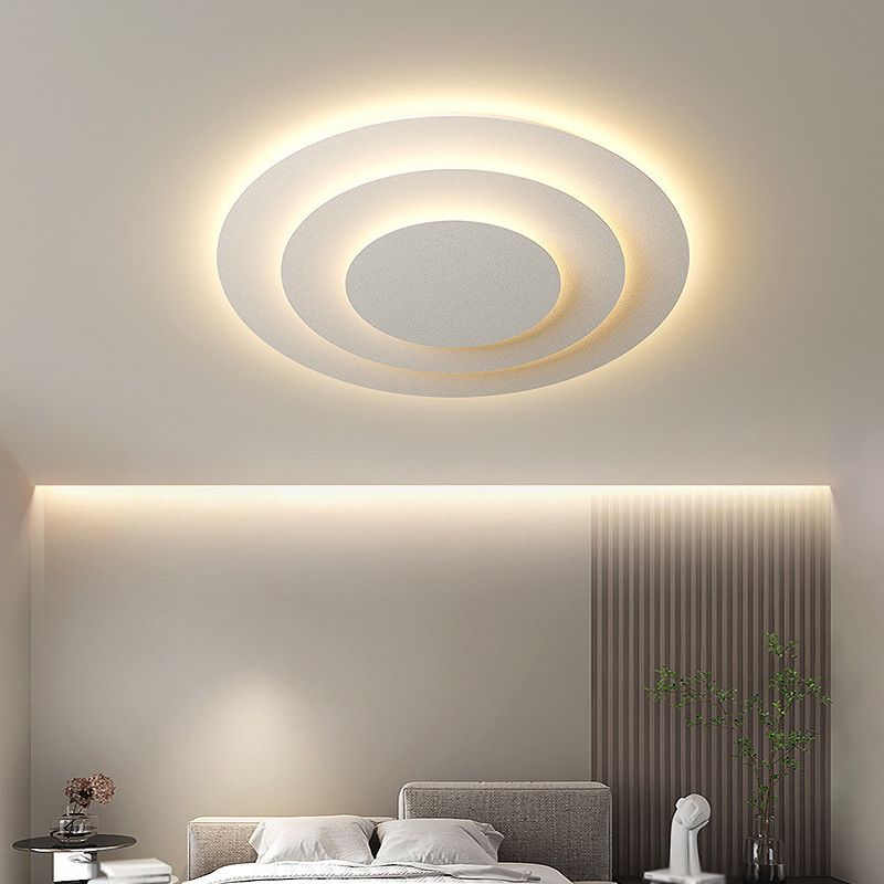 Modern LED Ceiling Light White Round Flush Mount Lighting for Bedroom