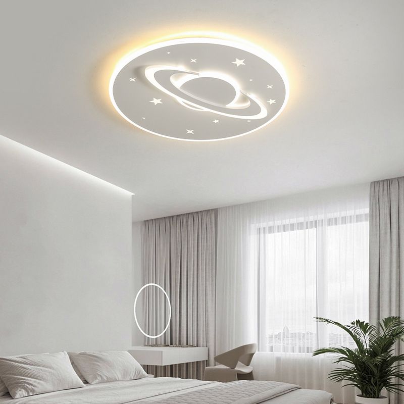 LED Flush Mount Lighting Contemporary White Ceiling Light for Home