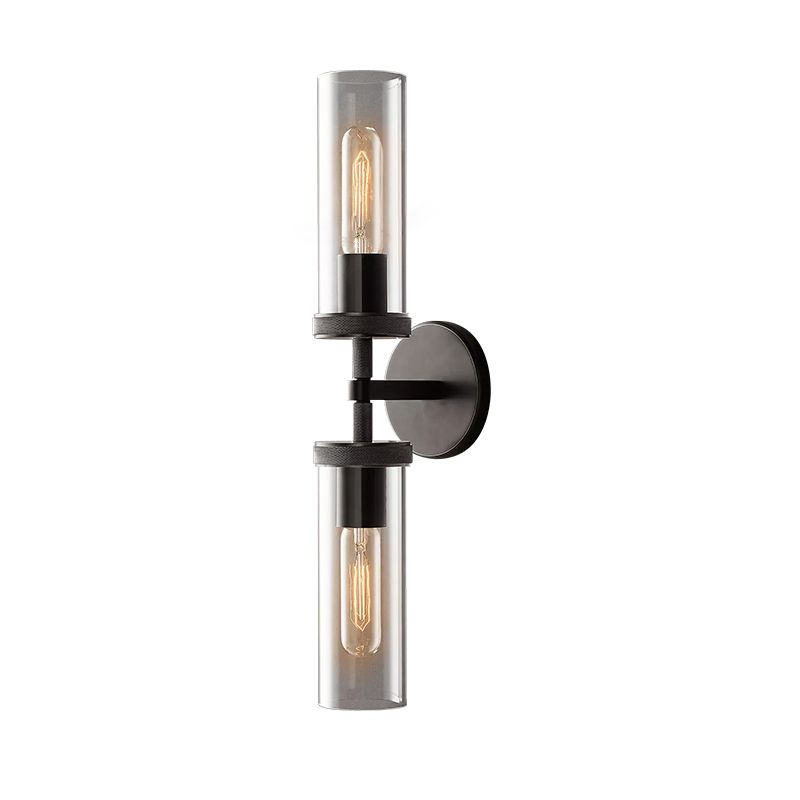 Industrial Metal Wall Sconce Cylinder Shape Wall Lamps for Living Room