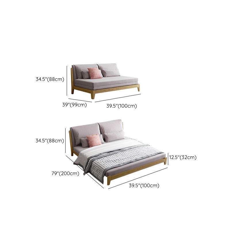 Scandinavian Armless Futon Sleeper Sofa Foldable Futon and Mattress