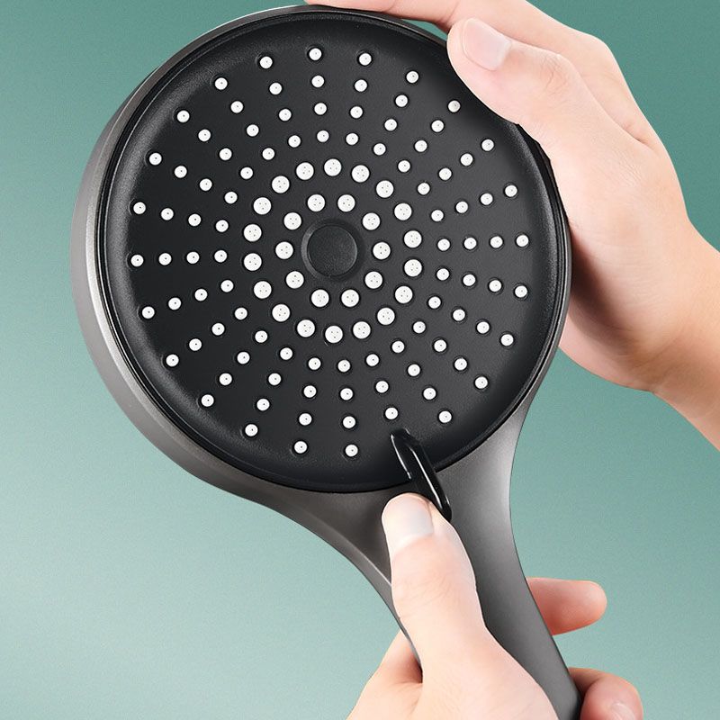 Plastic Hand Shower Round Handheld Shower Head with Self-Cleaning