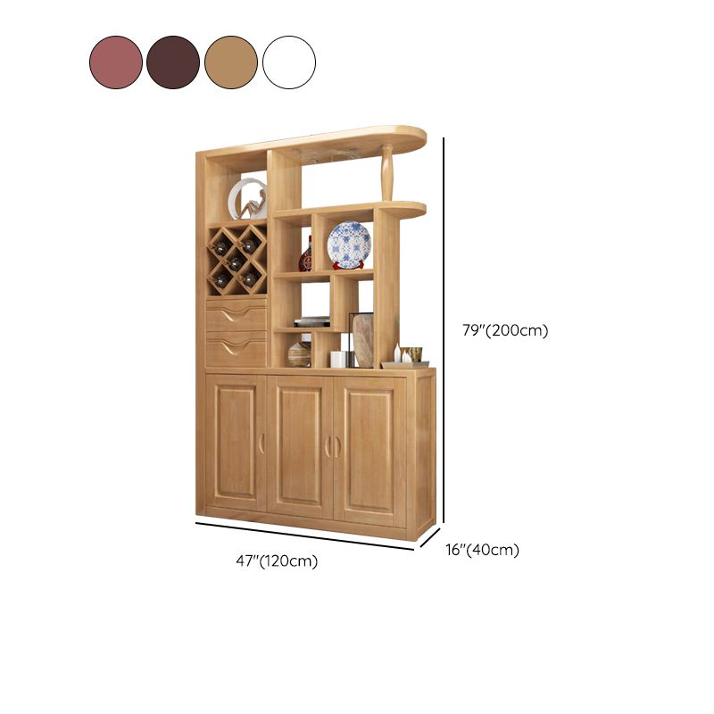 Contemporary 78.74" H Cabinet Solid Wood Accent Cabinet with Door