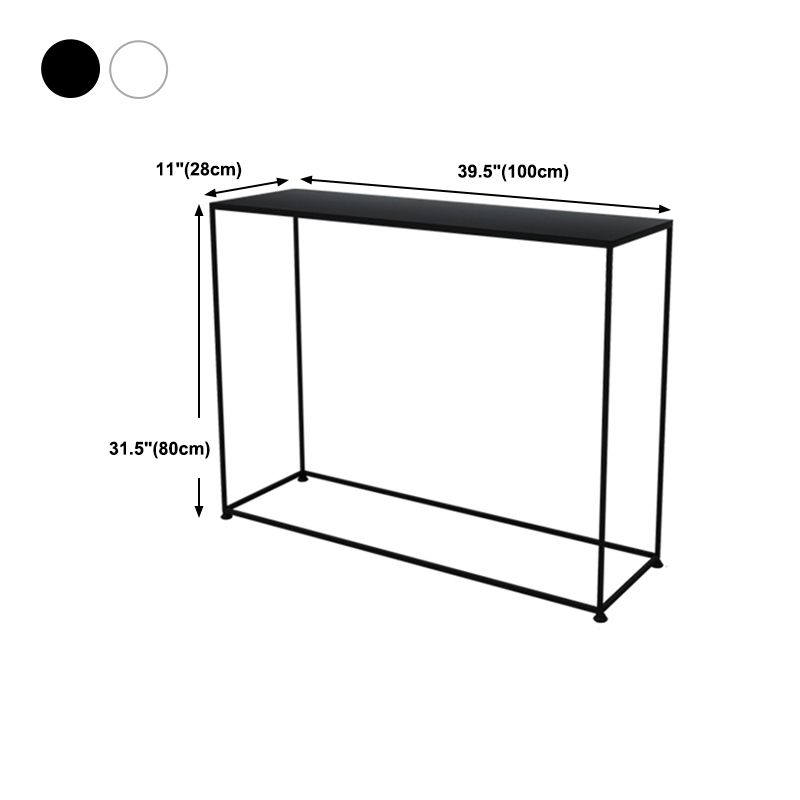 Iron Rectangle Console Table 29.53-inch Tall Accent Table for Hall