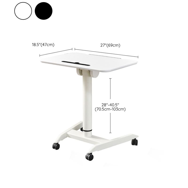 Folding Rectangular Shaped Office Standing Desk Converter Wood in White/Brown/Black