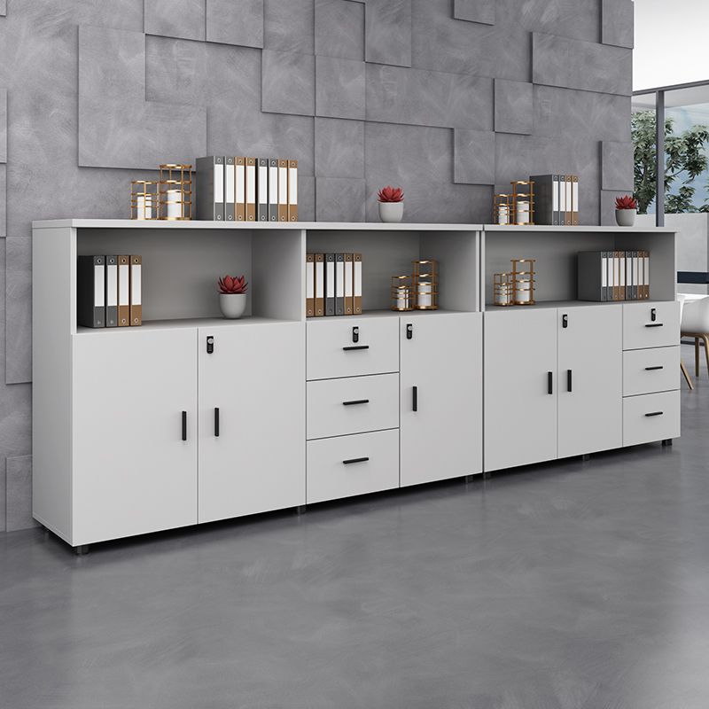 Wood Filing Cabinet Contemporary File Cabinet with Lock and Roll-out Shelves