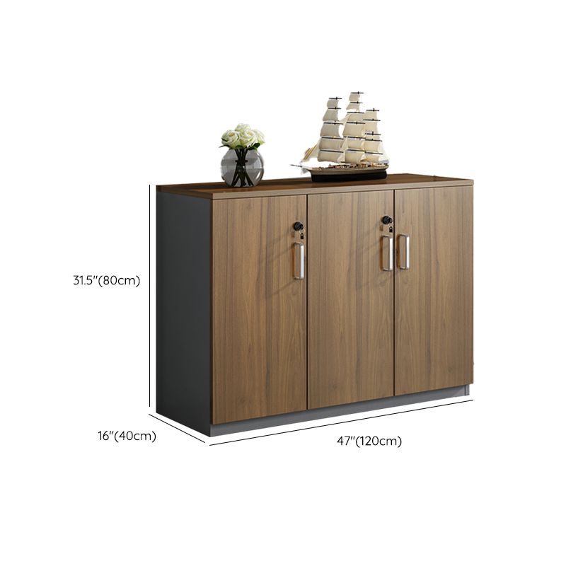 Medieval Modern Storage File Cabinet Wooden Frame Lateral File Cabinet