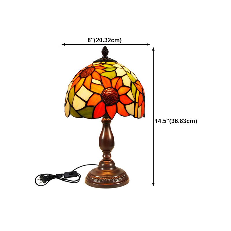 1 leichte geometrische Nachttischlampen Tiffany Style Glass Tischlampe