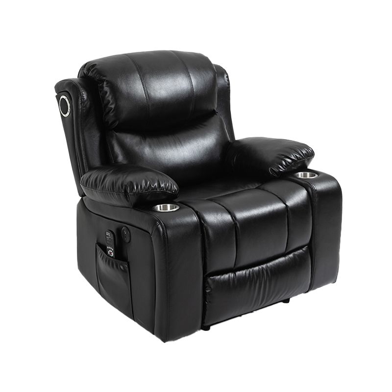 Nordic Style Faux Leather Recliner Chair Solid Color Standard Recliner