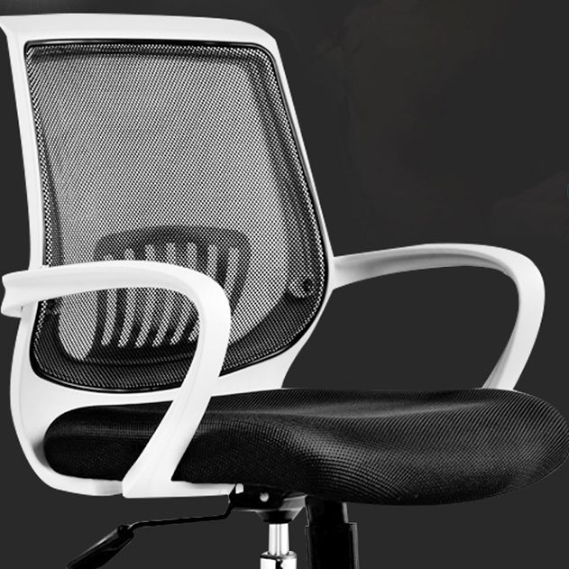 Fixed Arms Steel Office Chair Modern Lumbar Support Office Chair