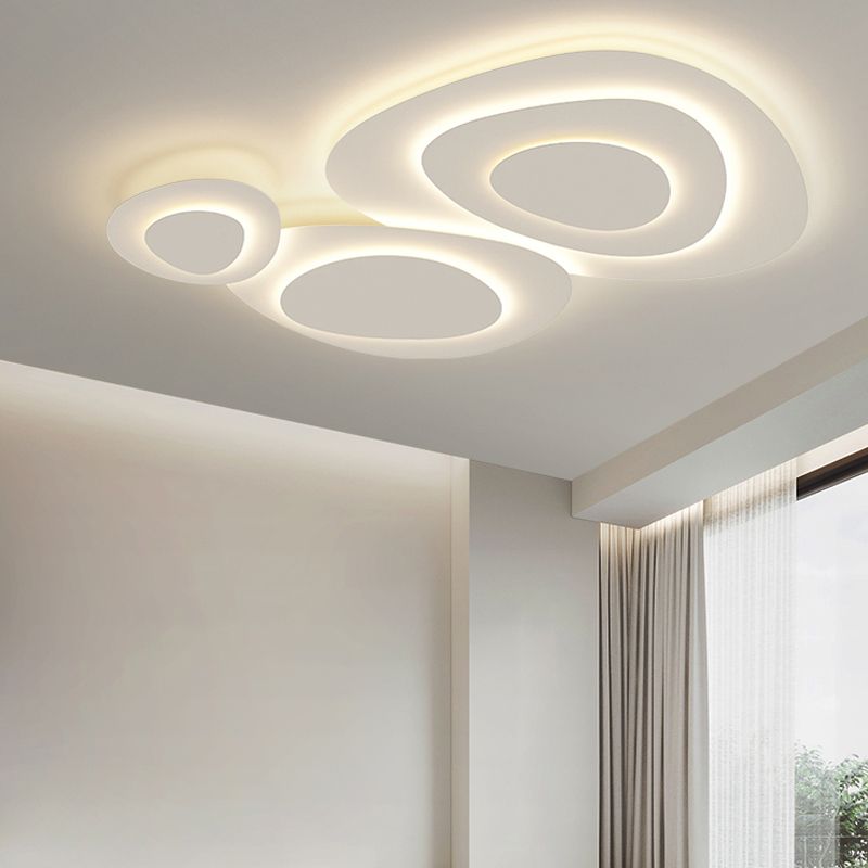 Vortex Shape LED Ceiling Lamp Modern Iron 3 Lights Flush Mount for Bedroom Living Room