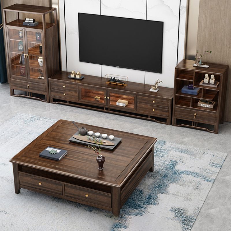 Glam TV Media Stand Drawers Incloused TV Media Console with for Living Room