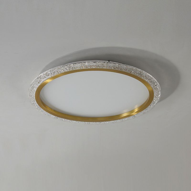 Aluminum LED Ceiling Flush Contemporary Flush Mount in Gold finish