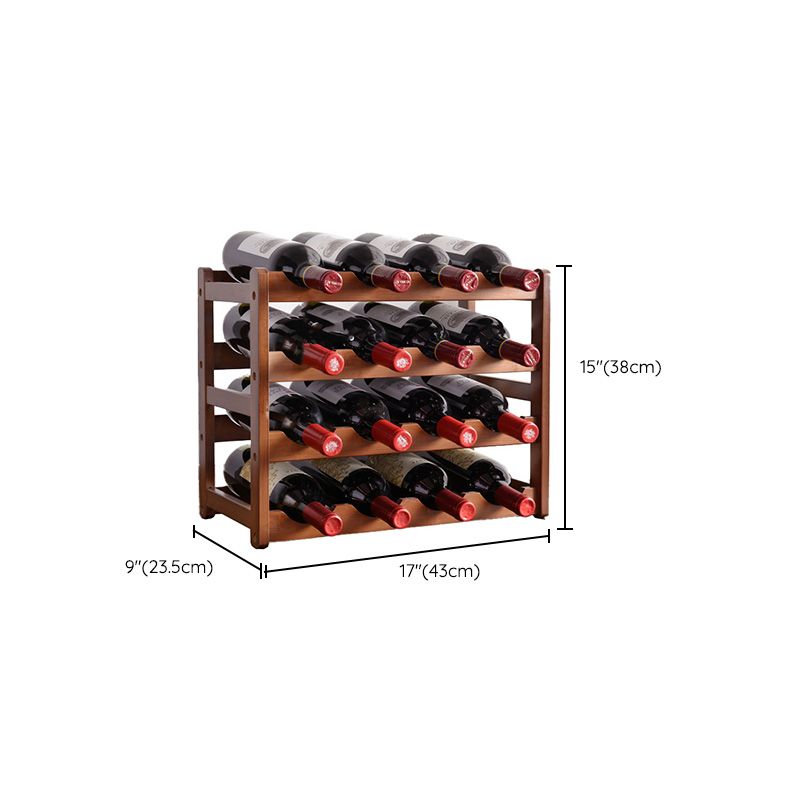 Modern Tabletop Wine Bottle Rack Solid Wood Wine Bottle Rack for Home