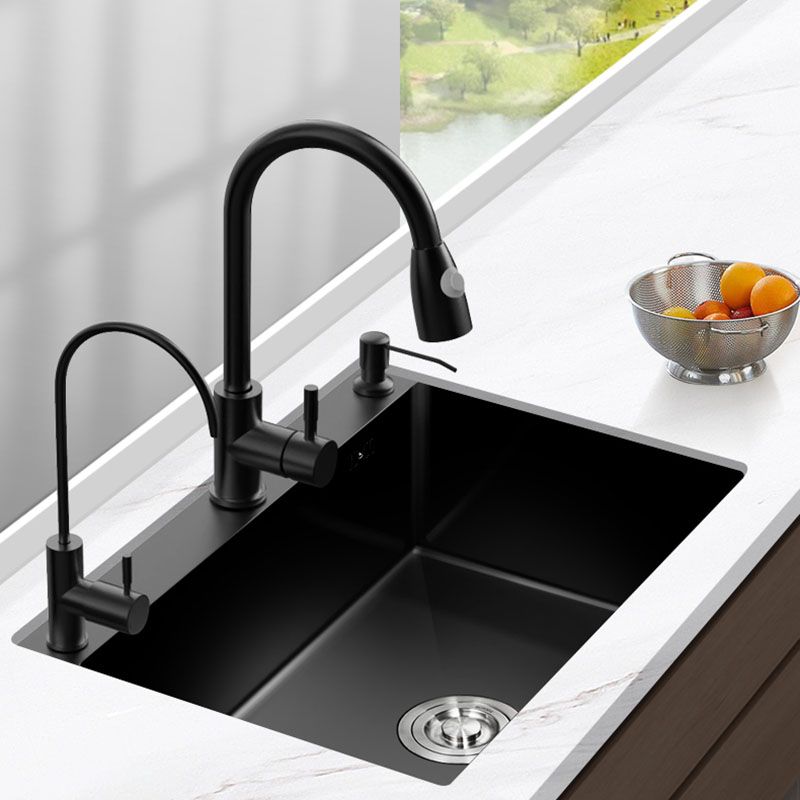 Stainless Steel Kitchen Sink Rectangular Shape Single Bowl Kitchen Sink