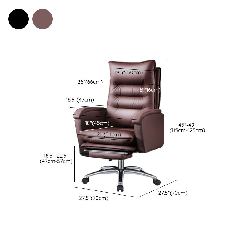 Swivel Armless Upholstered Office Chair Ergonomic High Back Managers Chair