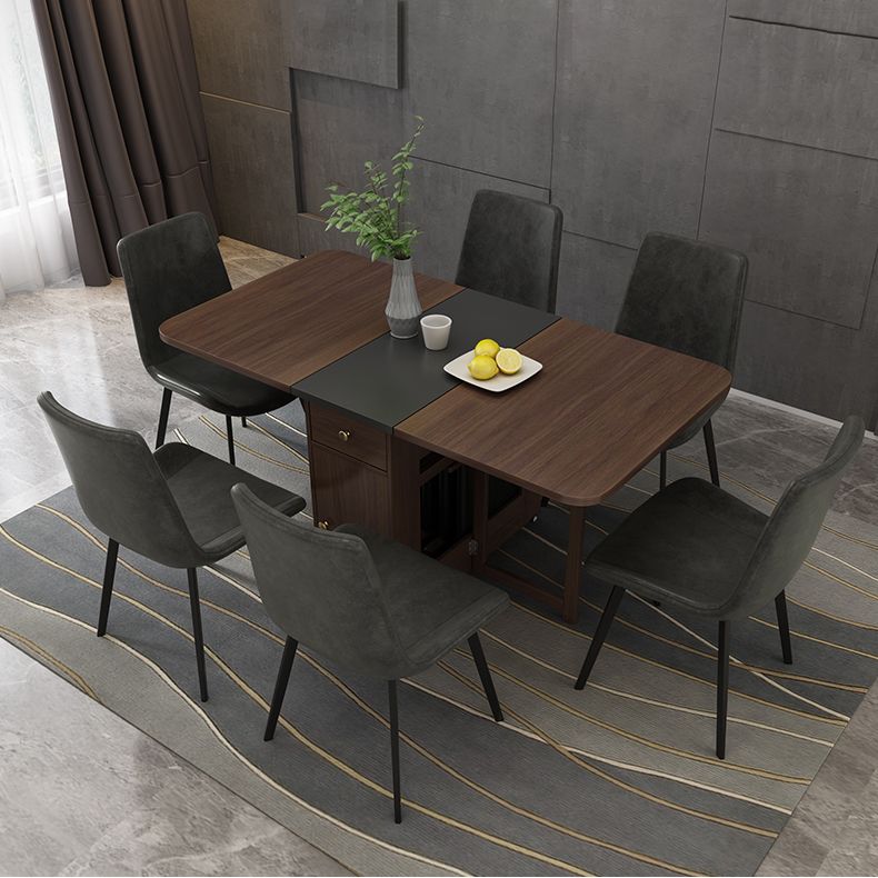 3/5/7 Pieces Modern Folding Solid Wood Multi Purpose Dining Set for Home