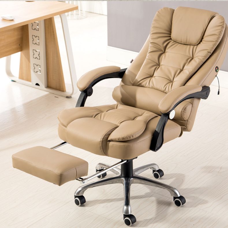 Contemporary Recliner Chair with Tufted Back and Arms and Swivel Base