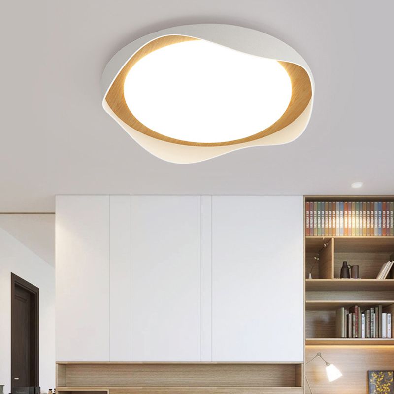 Modern LED Ceiling Light White Flush Mount Lighting for Foyer Hallway