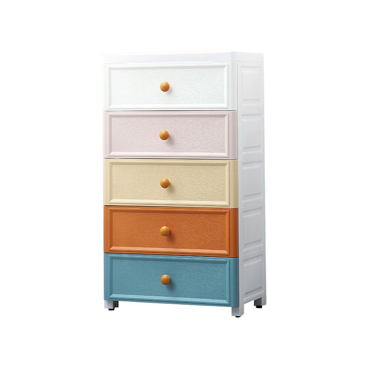 Scandinavian Nursery Dresser Plastic Kids Nightstand , 11.7 Inch W