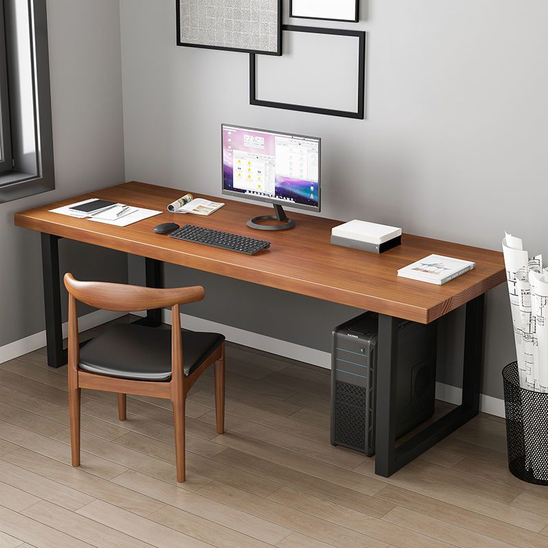 Solid Wood Writing Desk Modern Sled Base Office Desk , 29.53" Tall