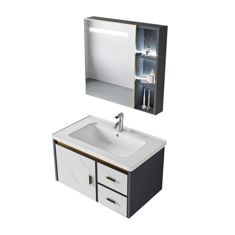 Modern Style Bath Vanity Dirt Resistant Wall Mount Bath Vanity with Faucet