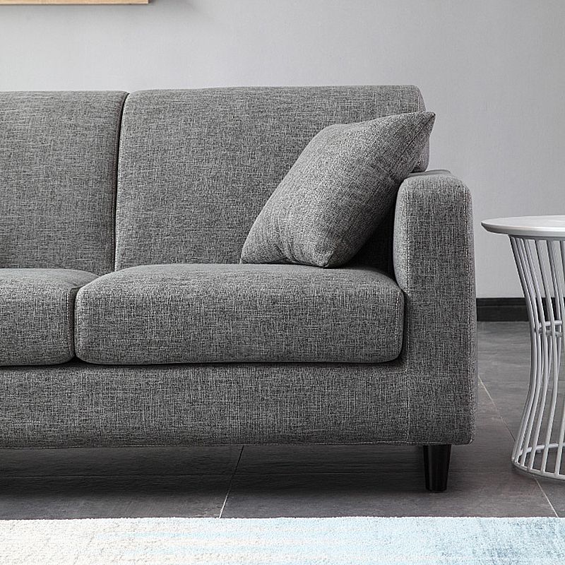 Contemporary 2-seat Sofa Square Arm Settee with Removable Cushions