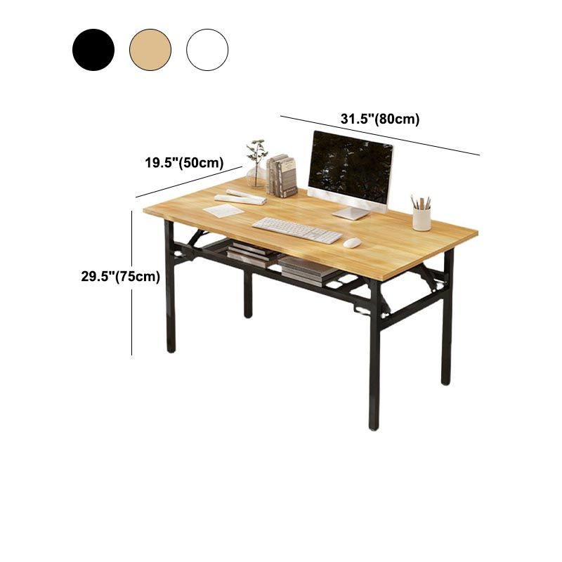 Modern Wood Office Desk in Folding Rectangular Writing Desk for Office