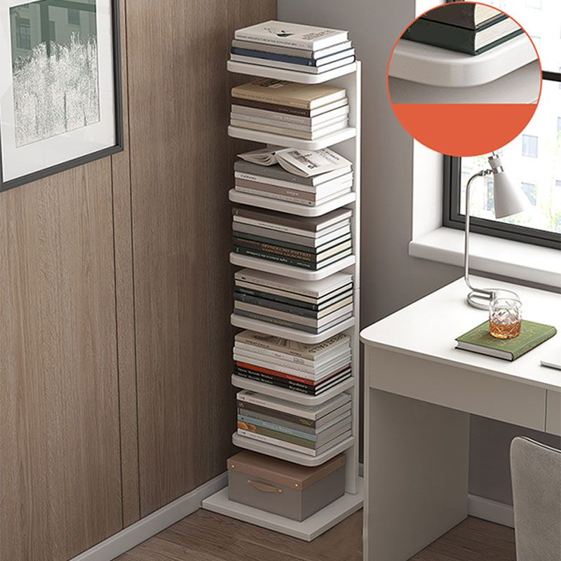 Contemporary Geometric Book Shelf with Rectangular Shelves Wood Bookcase