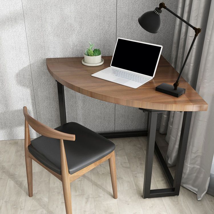 Contemporary Solid Wood Writing Desk Bedroom Office Desk with Black Legs