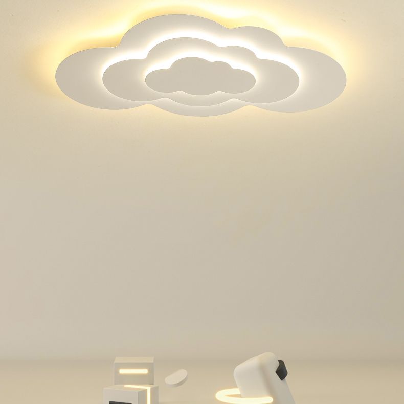 3 - Layer Matte White Flush Minimalist Ceiling Flush Lighting Fixture